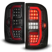 ANZO LED Tail Light Assembly Black Smoke | GMC Sierra 1500/2500/3500 (14-18) (311465) Lights offroad accessory | Iron Ridge Offroad