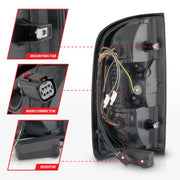 ANZO LED Tail Light Assembly w/ Red Lightbar Black Housing/Clear Lens | GMC Canyon (15-21) (311434) Lights offroad accessory | Iron Ridge Offroad