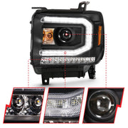 ANZO Plank Style HD Headlight Set w/ Amber Turn | GMC Sierra 1500/2500/3500 (16-19) (111485) Lights offroad accessory | Iron Ridge Offroad