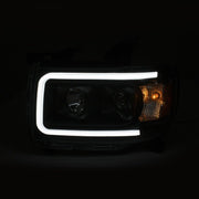ANZO Projector Headlight Set w/ Plank Style Design Black w/ Amber | GMC Canyon (15+) (111381) Lights offroad accessory | Iron Ridge Offroad