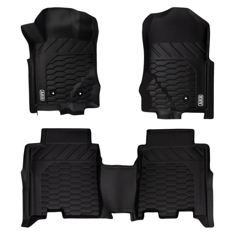 ARB Front & Rear Black Floor Mats - 2021+ Ford Bronco 4 DR Floor Mats offroad accessory | Iron Ridge Offroad