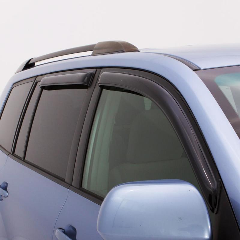 AVS 11 - 19 Ford Ranger Crew Cab Ventvisor Outside Mount Window Deflectors 4pc - Smoke Deflectors offroad accessory | Iron Ridge Offroad
