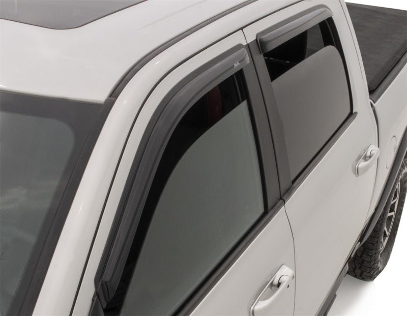 AVS Ventvisor Outside Mount Window Deflectors (4PC): Dodge Ram Crew Cab (09-18) - Smoke Deflectors offroad accessory | Iron Ridge Offroad