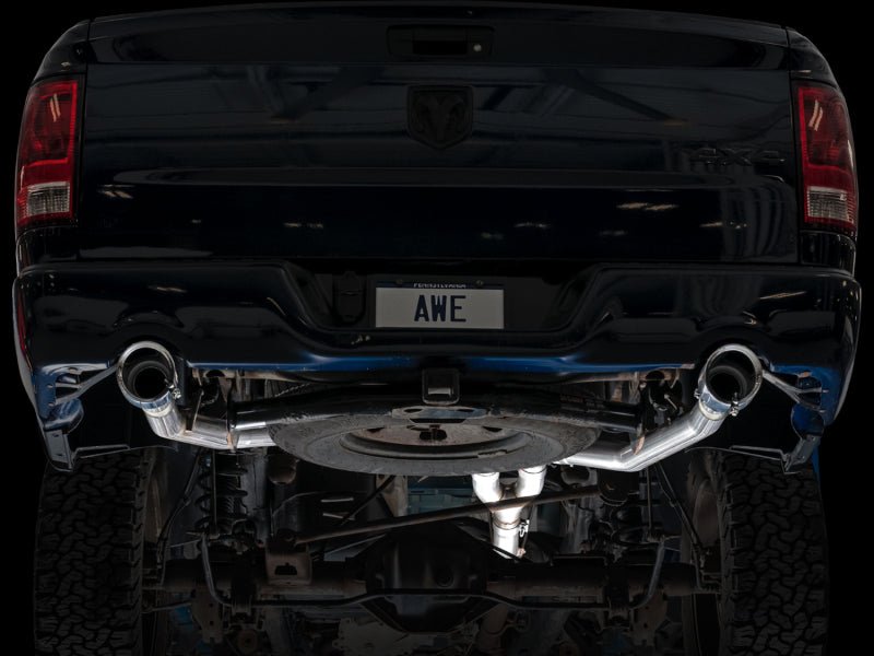 AWE 0FG Dual Rear Exit Catback Exhaust Chrome Silver Tips (REAR): Dodge & RAM Classic 1500 5.7L 2009-21 Exhaust, Mufflers & Tips offroad accessory | Iron Ridge Offroad