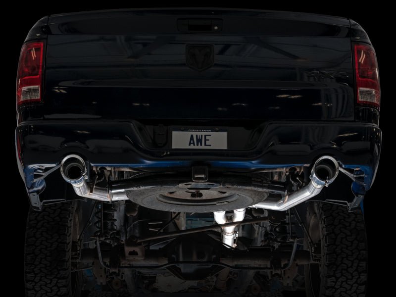 AWE 0FG Dual Rear Exit Catback Exhaust Chrome Silver Tips (REAR): Dodge & RAM Classic 1500 5.7L 2009-21 Exhaust, Mufflers & Tips offroad accessory | Iron Ridge Offroad