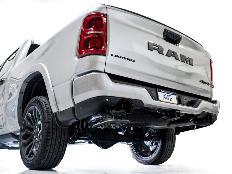 AWE Tuning 0FG Catback Exhaust Diamond Black Tips (REAR): Ram 1500 2025 3.0L Hurricane Exhaust, Mufflers & Tips offroad accessory | Iron Ridge Offroad