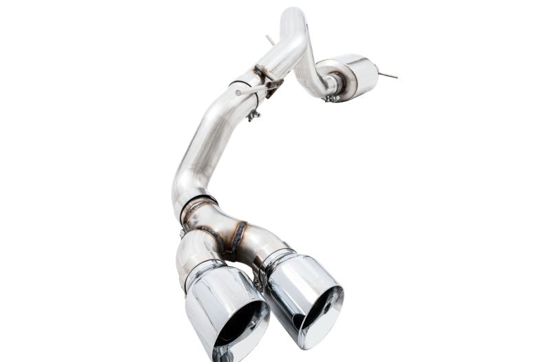 AWE Tuning 2019 - 2023 Ford Ranger 0FG Performance Exhaust System w/Chrome Silver Tips & Bash Guard Exhaust offroad accessory | Iron Ridge Offroad
