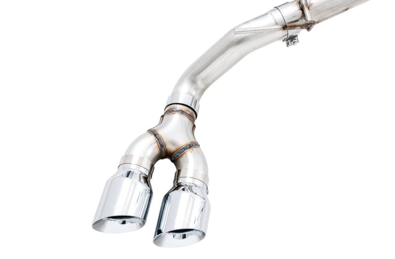 AWE Tuning 2019 - 2023 Ford Ranger 0FG Performance Exhaust System w/Chrome Silver Tips & Bash Guard Exhaust offroad accessory | Iron Ridge Offroad
