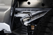 AWE Tuning 2019 - 2023 Ford Ranger 0FG Performance Exhaust System w/Diamond Black Tips & Rock Guard Exhaust offroad accessory | Iron Ridge Offroad