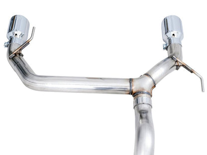 AWE Tuning 2021+ Ford Bronco 0FG Dual Rear Exit Exhaust w/Chrome Silver Tips & Bash Guard Exhaust offroad accessory | Iron Ridge Offroad