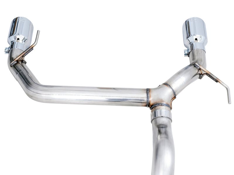 AWE Tuning 2021+ Ford Bronco 0FG Dual Rear Exit Exhaust w/Chrome Silver Tips & Bash Guard Exhaust offroad accessory | Iron Ridge Offroad