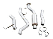 AWE Tuning 2021+ Ford Bronco 0FG Exhaust (No Tips) w/ Bash Guard Exhaust offroad accessory | Iron Ridge Offroad