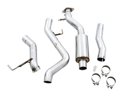AWE Tuning 2021+ Ford Bronco 0FG Exhaust (No Tips) w/ Bash Guard Exhaust offroad accessory | Iron Ridge Offroad