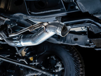 AWE Tuning 2021+ Ford Bronco 0FG Exhaust (No Tips) w/ Bash Guard Exhaust offroad accessory | Iron Ridge Offroad