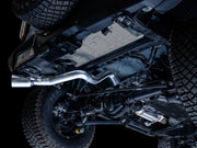 AWE Tuning 2021+ Ford Bronco 0FG Single Rear Exit Exhaust w/Chrome Silver Tip & Bash Guard Exhaust offroad accessory | Iron Ridge Offroad