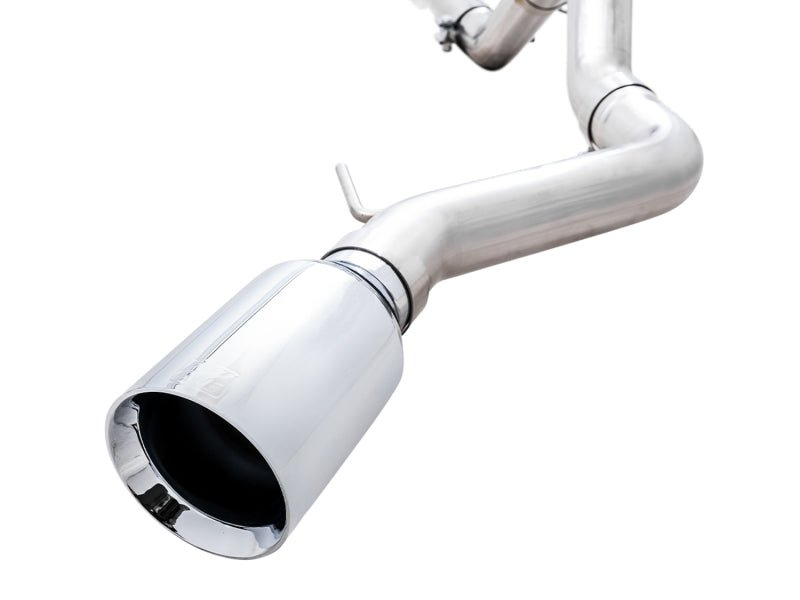AWE Tuning 2021+ Ford Bronco 0FG Single Rear Exit Exhaust w/Chrome Silver Tip & Bash Guard Exhaust offroad accessory | Iron Ridge Offroad