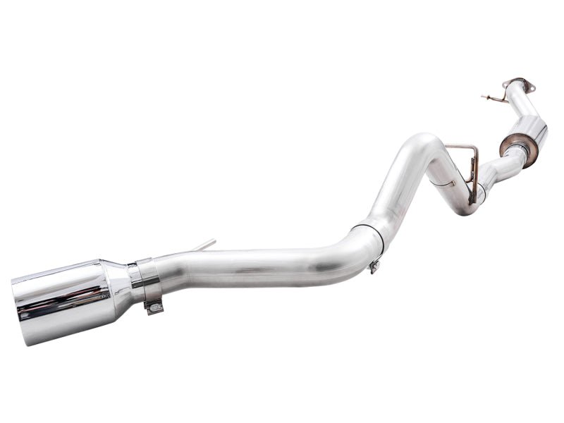 AWE Tuning 2021+ Ford Bronco 0FG Single Rear Exit Exhaust w/Chrome Silver Tip & Bash Guard Exhaust offroad accessory | Iron Ridge Offroad