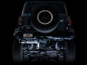 AWE Tuning 2021+ Ford Bronco 0FG Single Rear Exit Exhaust w/Chrome Silver Tip & Bash Guard Exhaust offroad accessory | Iron Ridge Offroad
