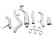 AWE Tuning 2021+ Ford Bronco 0FG Single Rear Exit Exhaust w/Chrome Silver Tip & Bash Guard Exhaust offroad accessory | Iron Ridge Offroad