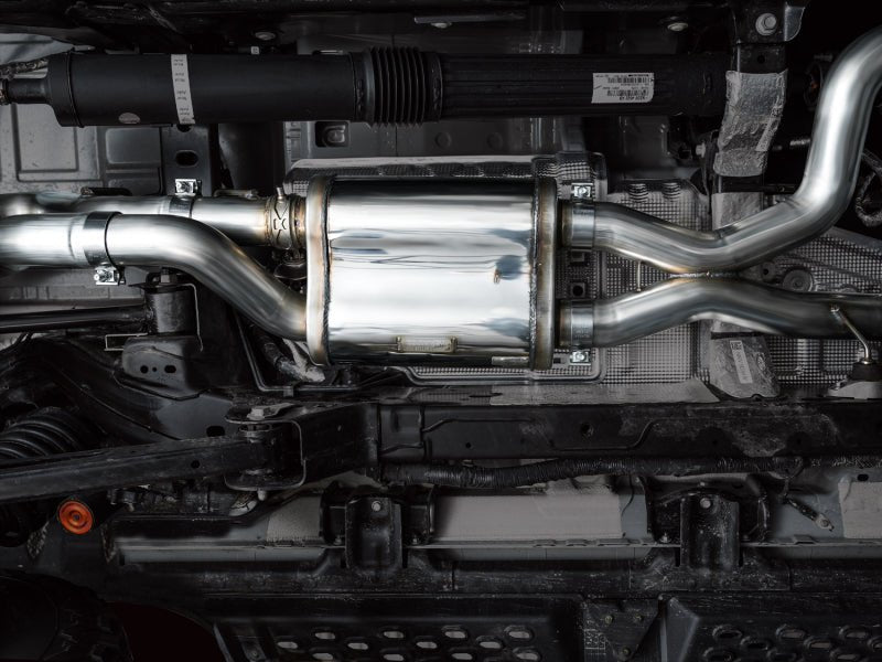 AWE Tuning 2021+ Ford Bronco Raptor 4WD Dual BashGuards Cat - Back SwitchPath Exhaust (No Tips) Exhaust offroad accessory | Iron Ridge Offroad