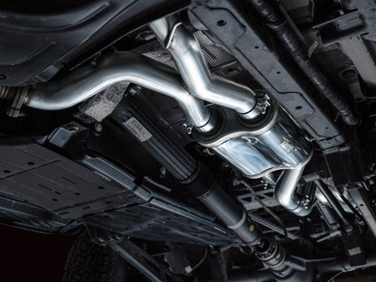 AWE Tuning 2021+ Ford Bronco Raptor 4WD Dual BashGuards Cat - Back SwitchPath Exhaust (No Tips) Exhaust offroad accessory | Iron Ridge Offroad