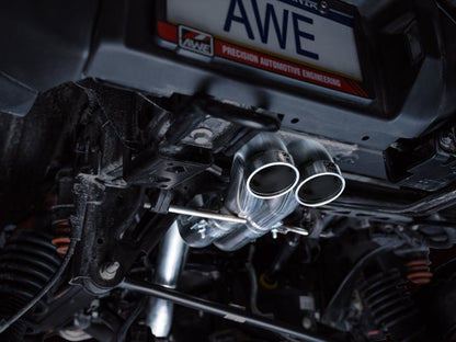 AWE Tuning 2021+ Ford Bronco Raptor 4WD Dual BashGuards Cat - Back SwitchPath Exhaust (No Tips) Exhaust offroad accessory | Iron Ridge Offroad