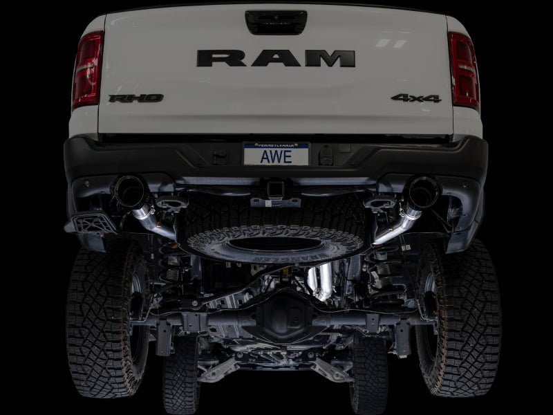 AWE Tuning Dual Rear Exit Catback Exhaust | RAM 1500 (25+) (3015-33630) Exhaust, Mufflers & Tips offroad accessory | Iron Ridge Offroad
