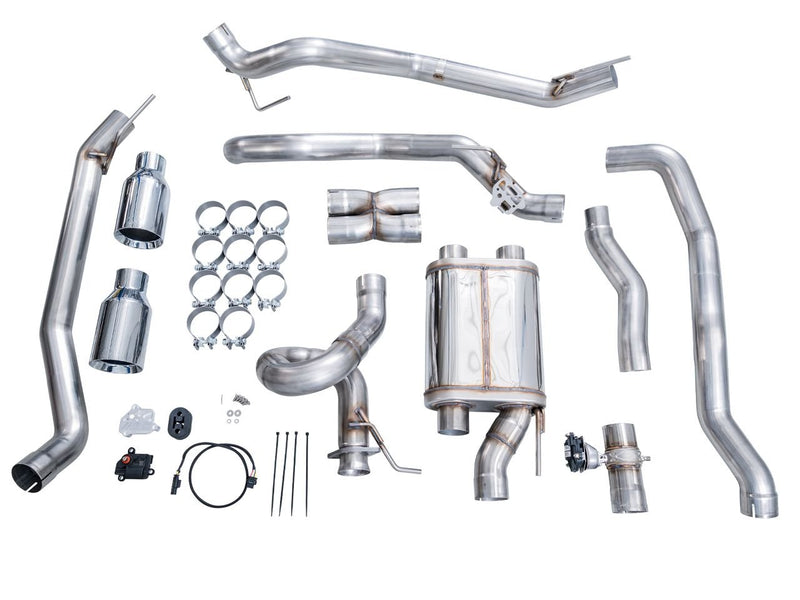 AWE Tuning SwitchPath™ Cat-Back Exhaust Chrome Silver Tips Ford Ranger Raptor | 2024-26 (3025-32306) Exhaust, Mufflers & Tips offroad accessory | Iron Ridge Offroad