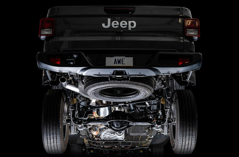 AWE Trail Edition Cat-Back Exhaust (Single Turn-Down Exit): Jeep Wrangler JK 3.6L V6 2012 - 2018