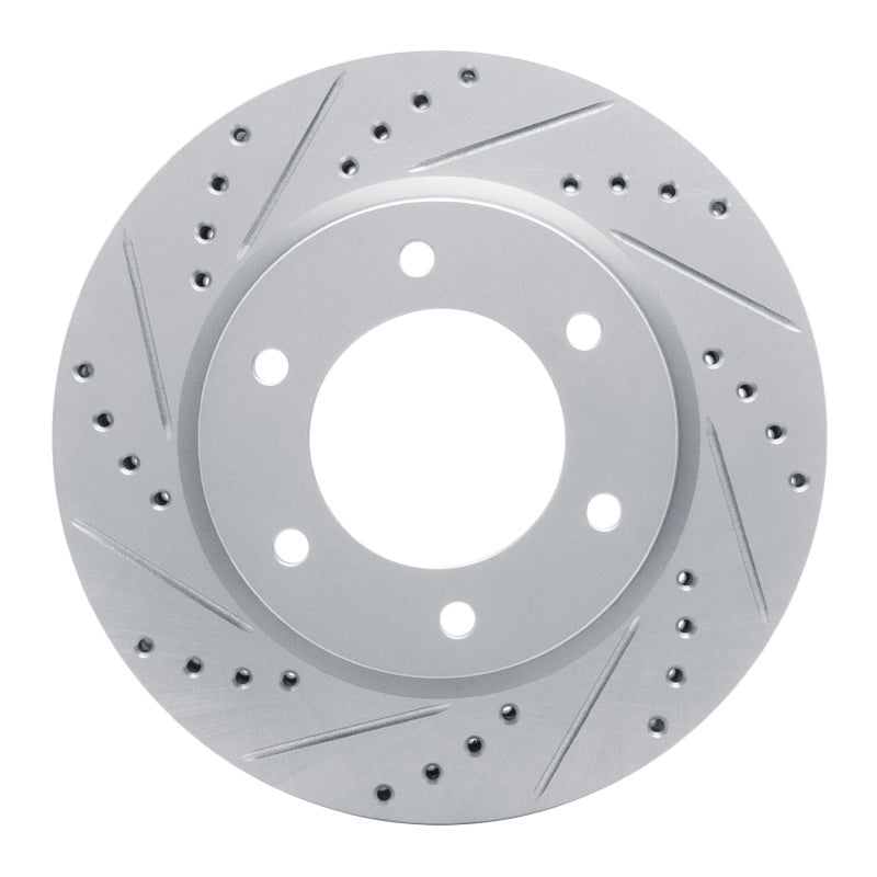 R1 Concepts 19-25 Ford Bronco Front Left Drilled & Slotted Silver Brake Rotor | Ford Ranger / Bronco (19-26) (631-54275L)