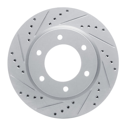 R1 Concepts 19-25 Ford Bronco Front Left Drilled & Slotted Silver Brake Rotor | Ford Ranger / Bronco (19-26) (631-54275L)