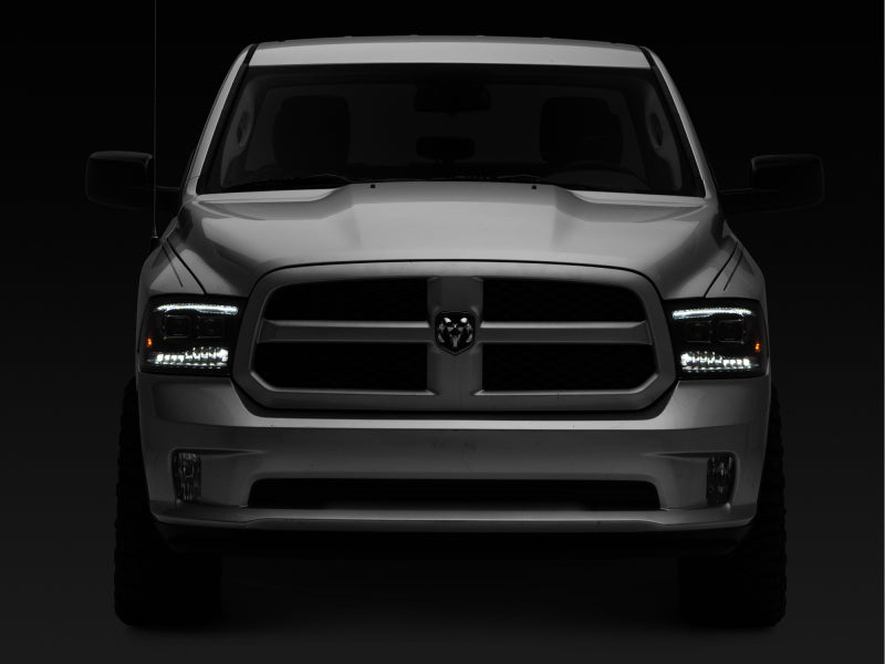 Raxiom Black LED Projector Headlights w/ Switchback (F&R): Dodge Ram / Ram 1500 (02-18)