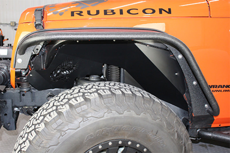 Fishbone Offroad Black Powdercoated Aluminum Inner Fenders: Jeep Wrangler JK 2007-2018
