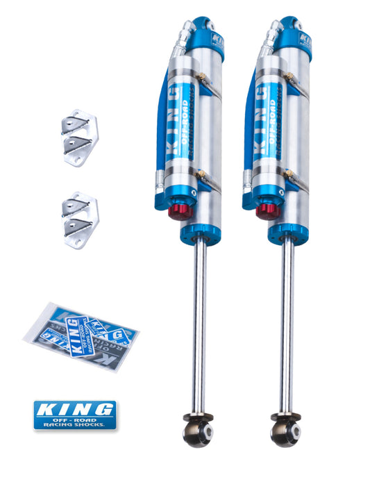 King Shocks Rear 2.5 Dia Piggy Hose Reservoir Shocks w/ Adjuster (REAR): Jeep Wrangler (07-18)