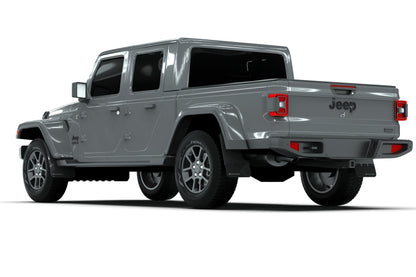 Rally Armor Black Mud Flap: Jeep Gladiator 2020-2024 w/ Metallic Black Logo