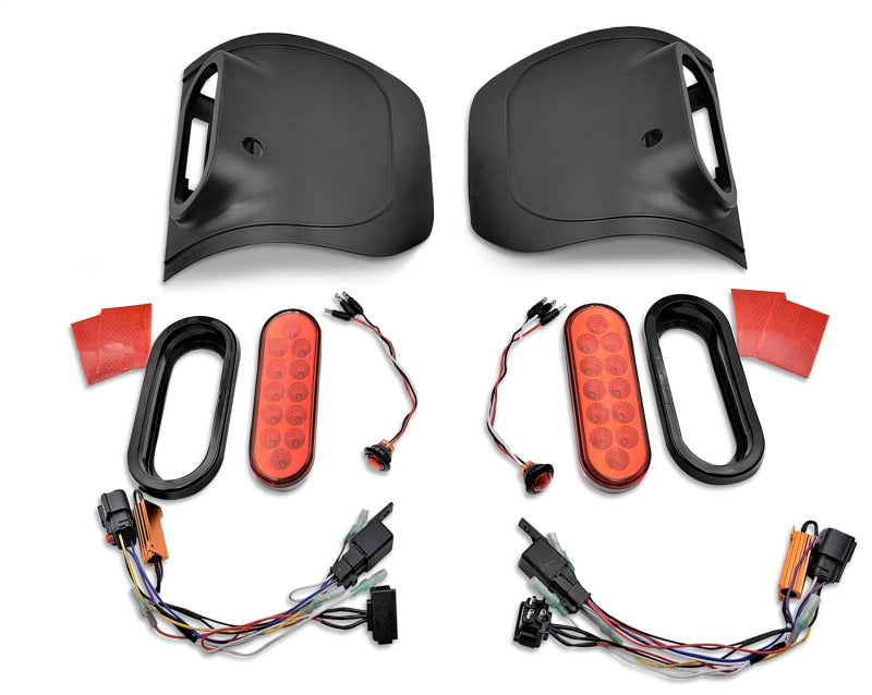 Rugged Ridge Flush Mount LED Tail Light Set (PAIR): Jeep Gladiator (18-26) - Black