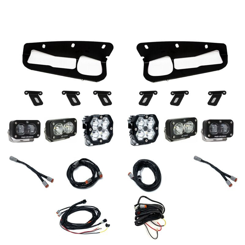 Baja Designs Steel Bumper | Ford Bronco (21-25) Squadron 2.0 Pro / S2 SAE / S2 Pro D/C FPK - Clear