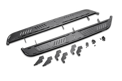 N-Fab Roan Textured Black Running Boards Full Length: Fits Most Jeep Gladiator Models (2018-2026)