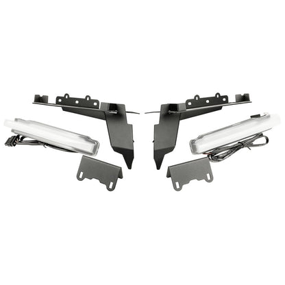 Rugged Ridge Front Fender Chop Brackets w/ DRL: Fits Jeep Wrangler / Gladiator (18-26)