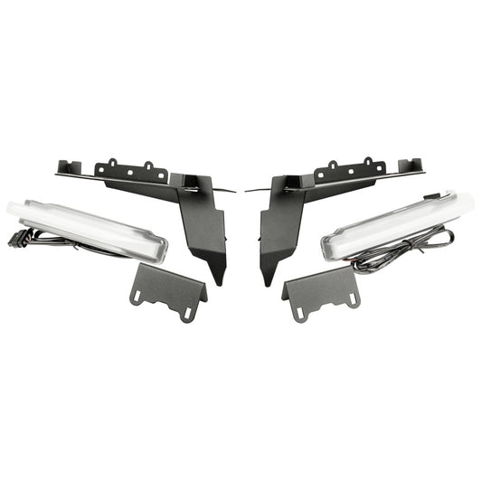 Rugged Ridge Front Fender Chop Brackets w/ DRL: Fits Jeep Wrangler / Gladiator (18-26)