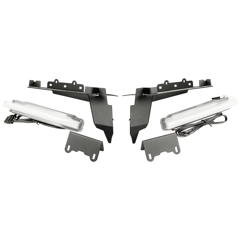Rugged Ridge Front Fender Chop Brackets w/ DRL: Fits Jeep Wrangler / Gladiator (18-26)