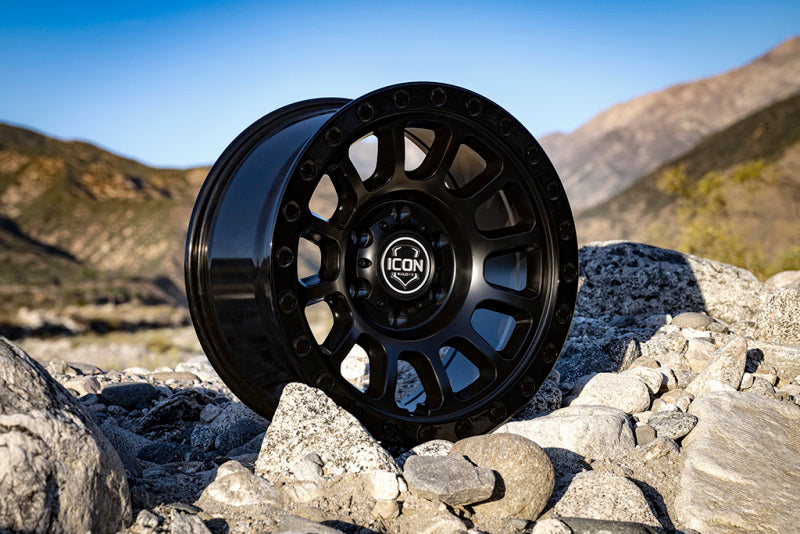 ICON Hulse 17 X 8.5 6 X 5.5 0mm Offset Double Black Wheels | Ford Bronco (21-26) (8017858347DB)