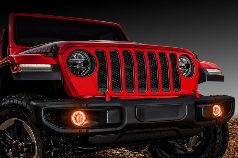 ORACLE Lighting LED Surface Mount Fog Light Halo Kit (FRONT): Fits Jeep (07-26) w/ Adhesion Promoter