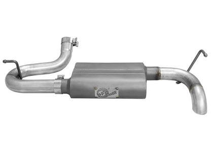 AFE Scorpion 2-1/2" Aluminized Steel Axle-Back Exhaust System: Jeep Wrangler JK 2007 - 2018 (3.6L & 3.8L V6)