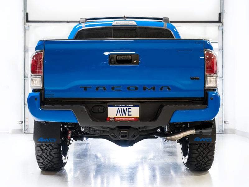 AWE 16-22 Toyota Tacoma Dual Catback Exhaust w/ BashGuard | Toyota Tacoma (16-19, 20-23) (3015-33826)