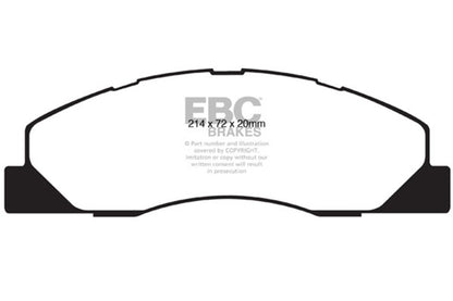 EBC Greenstuff Front Brake Pads: Dodge Ram 5.7L Hemi 2500 2009 - 2010 (2WD/4WD)