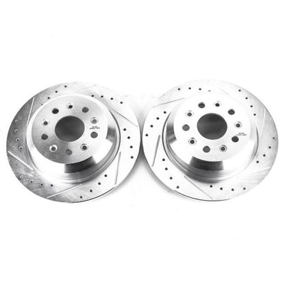 PowerStop 18-19 Jeep Wrangler JL Rear Drilled & Slotted Rotors | Jeep Wrangler (18-25) (AR8388XPR)