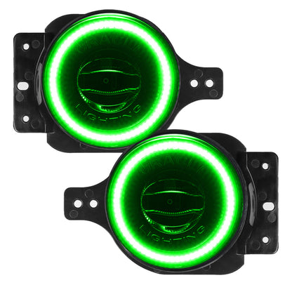 ORACLE Lighting Hi-Perf 20W LED Halo Fog Lights ColorSHIFT (F&R): 18-26 Jeep Wrangler JL / 20-24 Gladiator JT Sport w/ Sport & Sport S