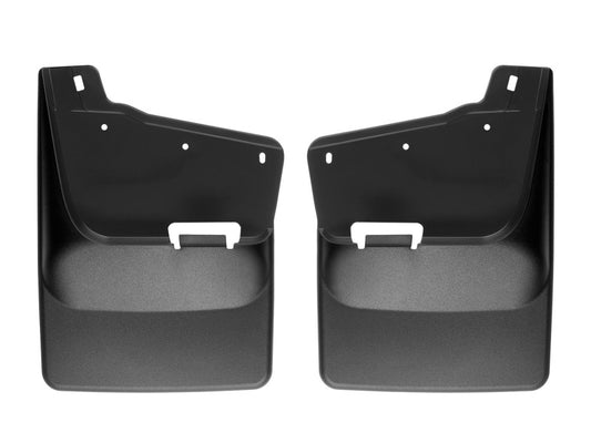 WeatherTech 20-24 Chevrolet Silverado 2500HD/3500HD Rear No Drill Mudflaps - Black