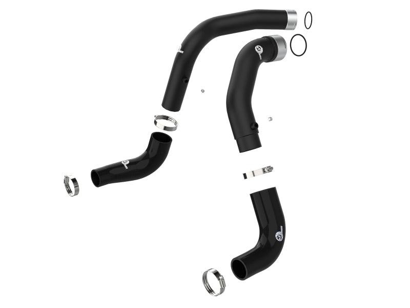 aFe BladeRunner Hot & Cold Charge Pipe Kit (BLACK): Jeep Gladiator / Wrangler 3.0L EcoDiesel (21-23)